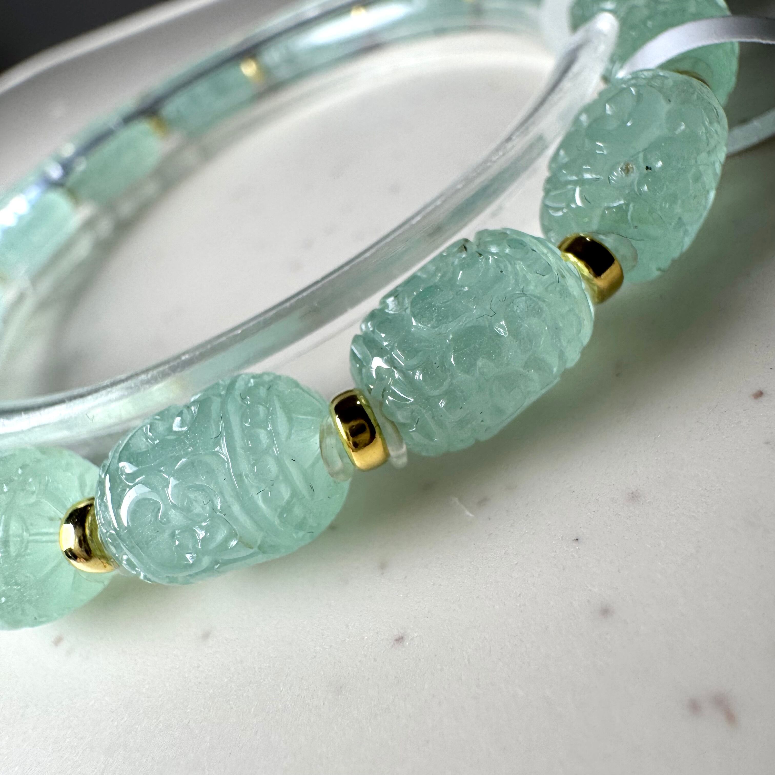 no.1 エメラルドグリーンベリル 約7.3-8.2mm