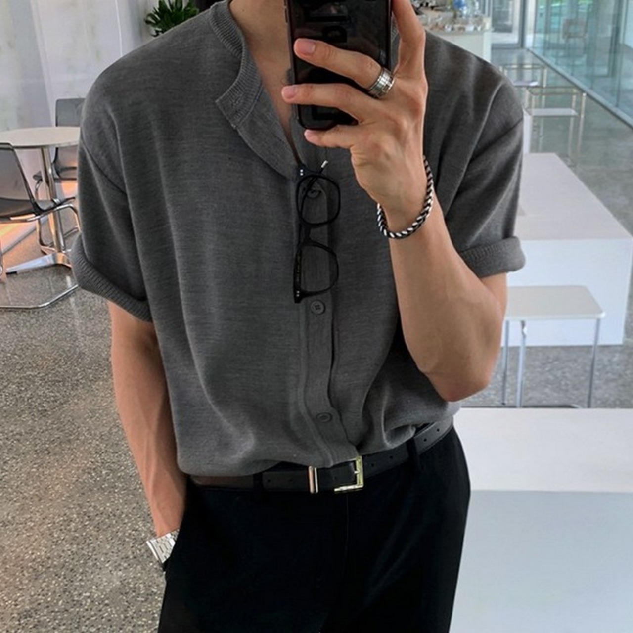 半袖ニットカーディガンTシャツ　MT0080235