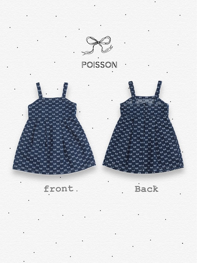 [送料無料][即納S/M/L]≪POISSON≫stella denim one piece