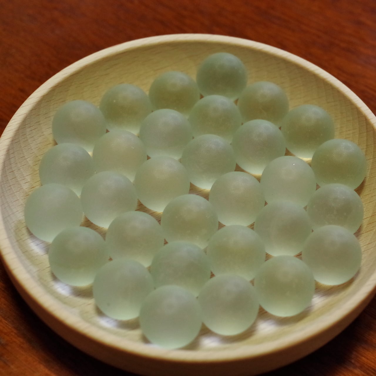 フロストグラスマーブル クリアー17㎜ 30個（松野工業社製・国産