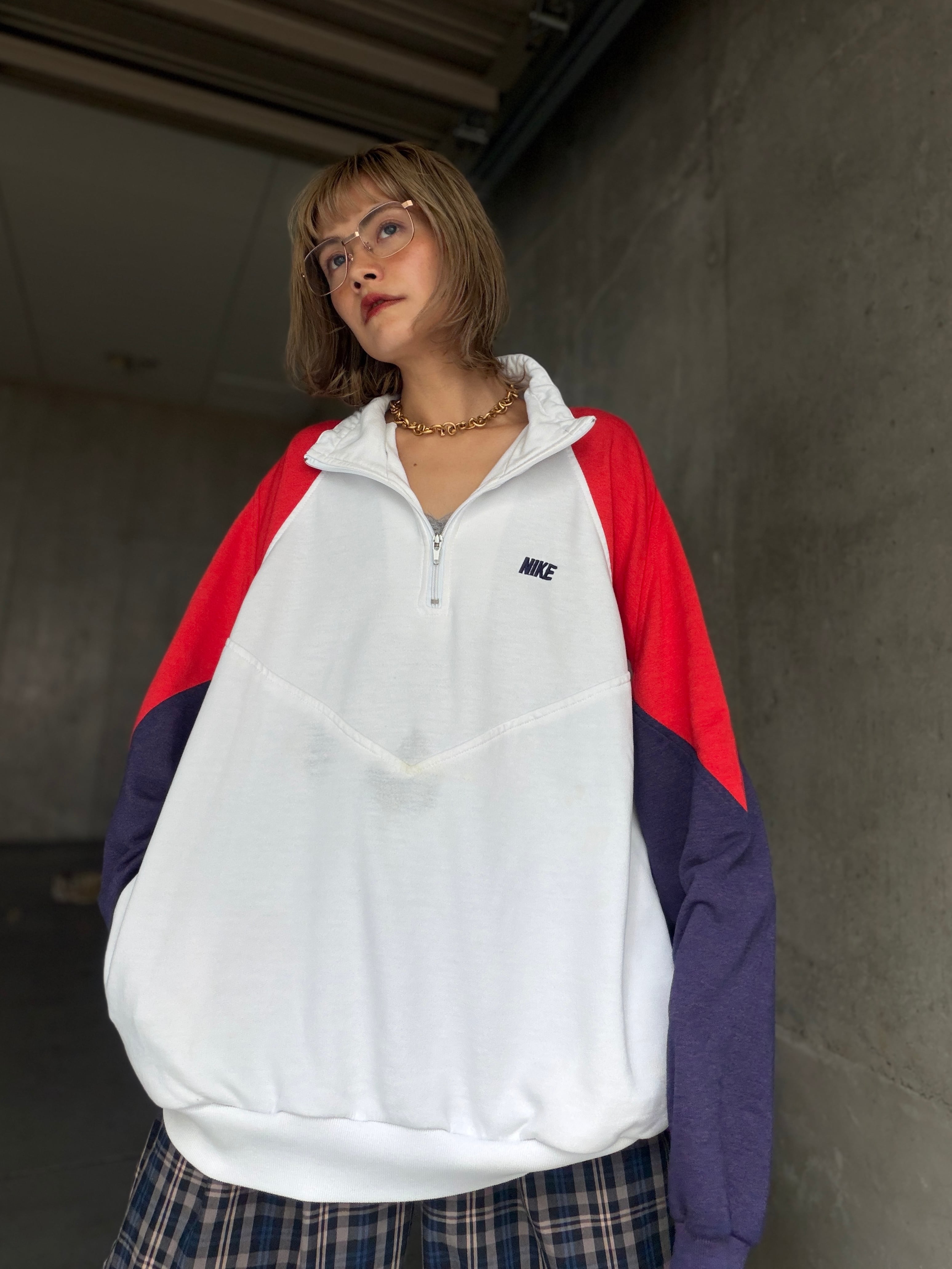 (CS2578)90‘s NIKE half zip sweat
