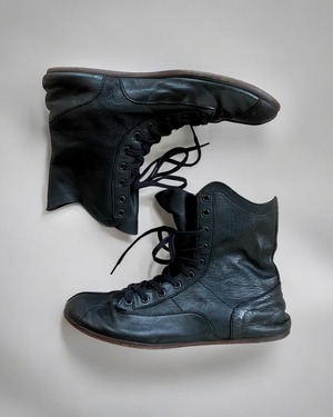 Y’s for men 00s Soft Leather Side-Seam Lace-Up Boots