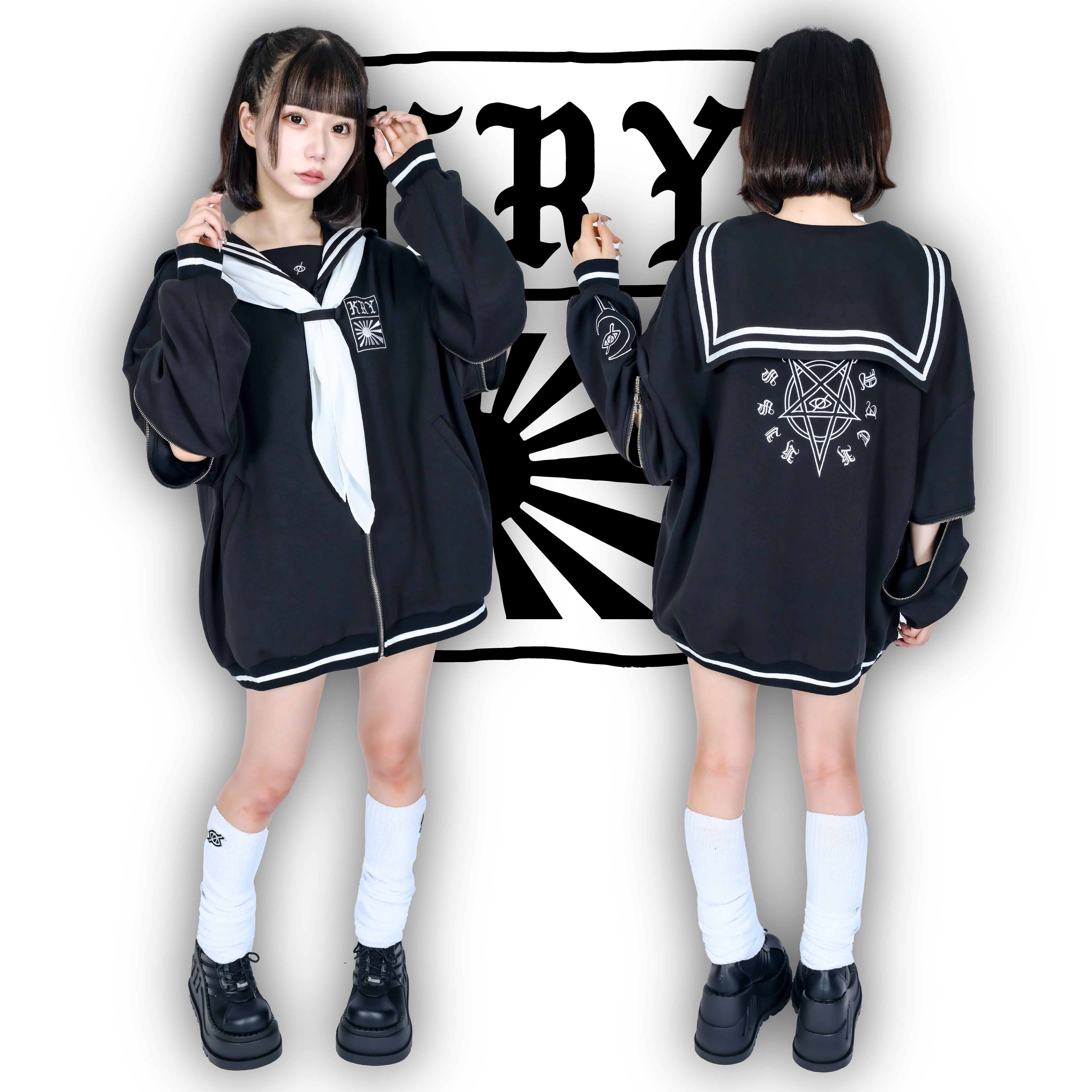 KRY clothing　絶対☆全開　ホワイトセーラー服