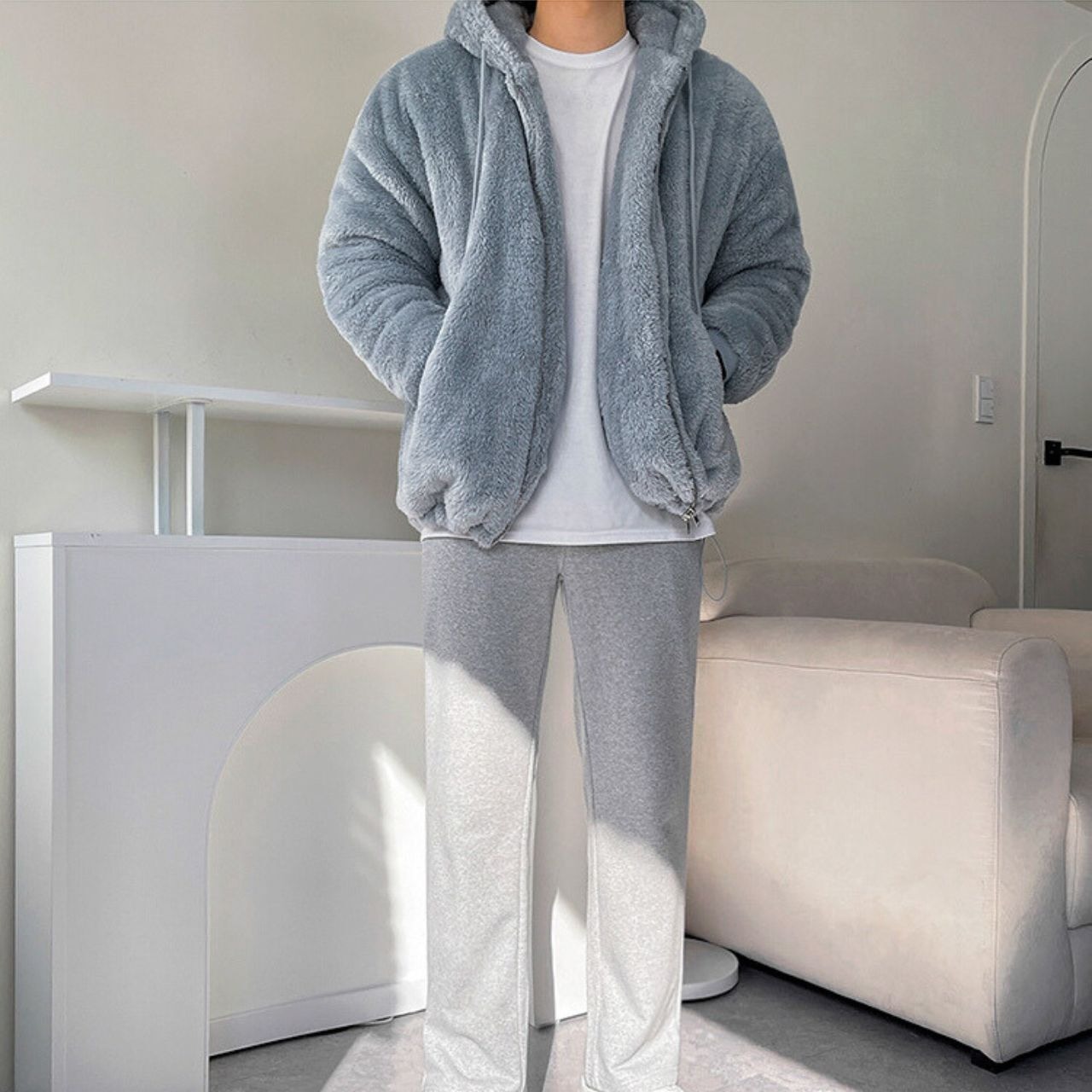 フェイクショートファーパーカ　MT0080403