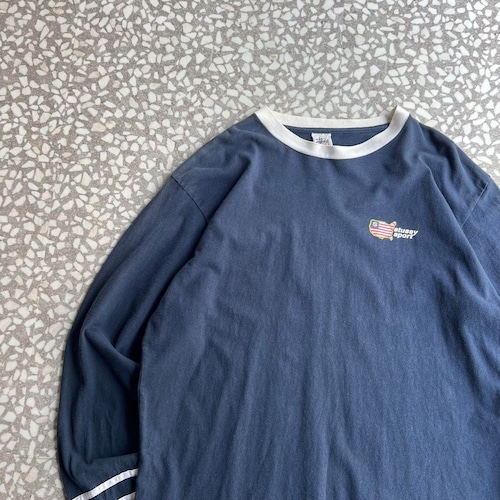 STUSSY / 90's STUSSY SPORT LS ringer T-shirt size XL