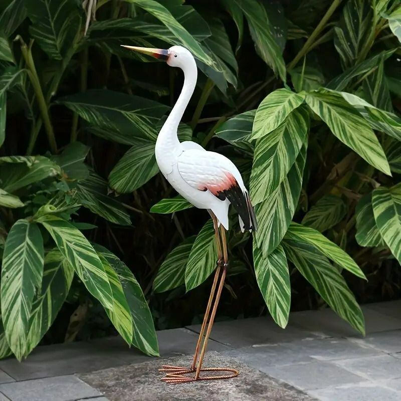 ガーデンオブジェ 鶴 つる アニマル 鳥 ガーデンデコ 彫刻 おしゃれ