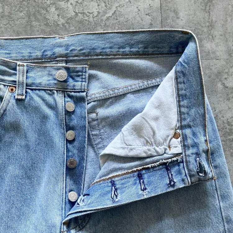 W32 L36】90's US.Levis 501 リーバイス バレンシア工場(555) ボタン裏