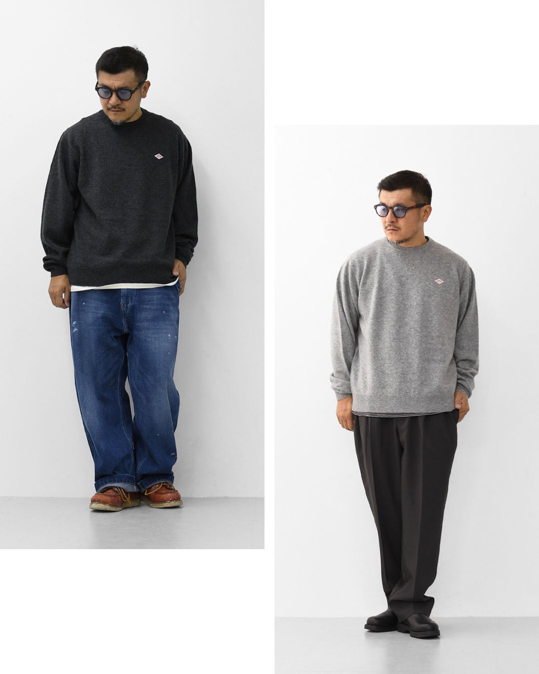 DANTON [ダントン] M LAMBSWOOL CREW NECK KNIT PULLOVER [DT-D0028LMW