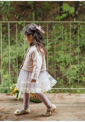 秋レース裾カジュアルジャケット