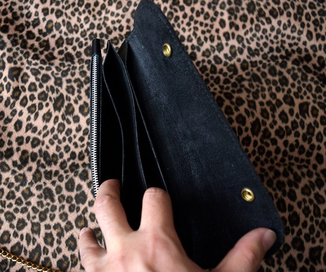 70s VINTAGE COWHIDE BIKER WALLET