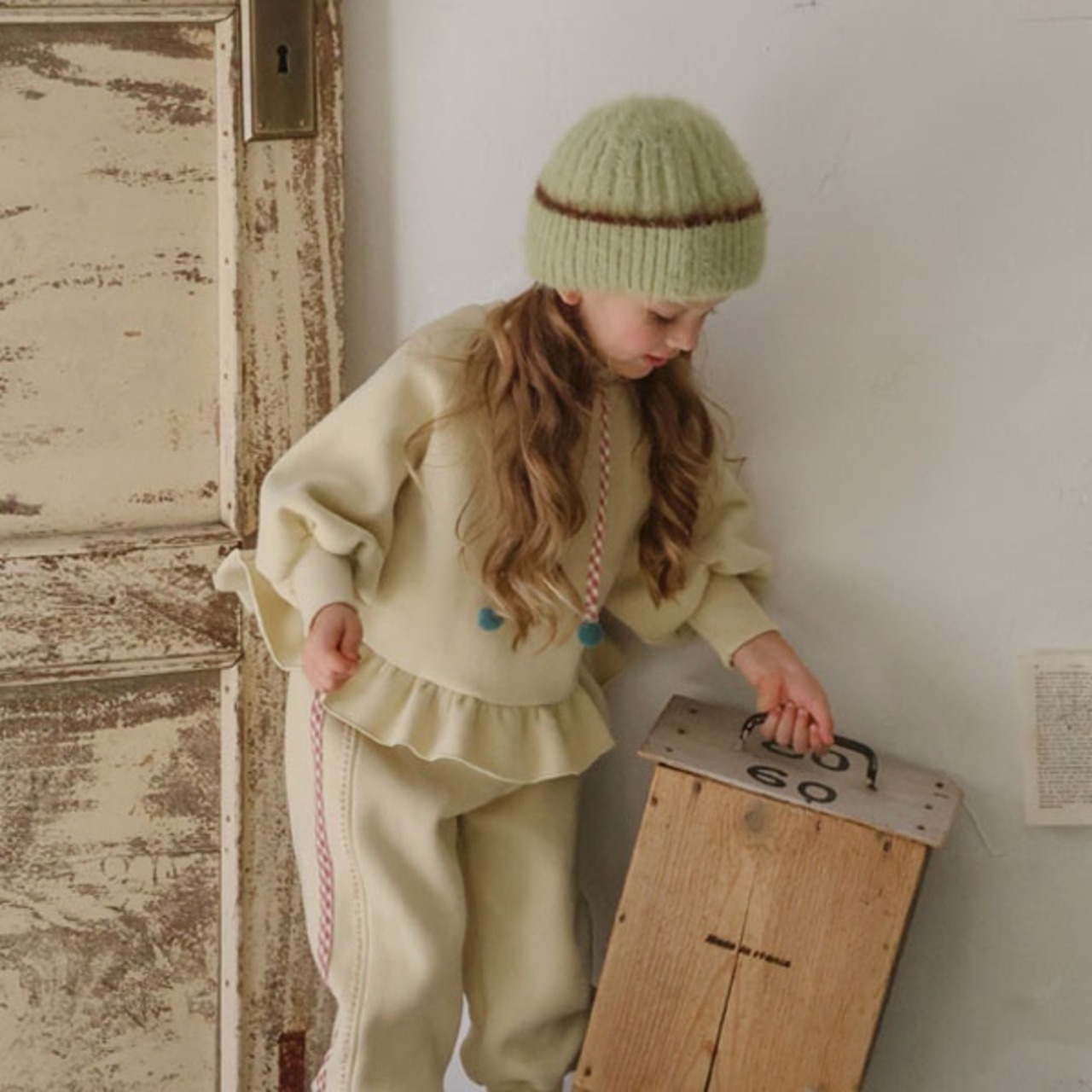 韓国子供服 / 26winter / puella FLO / エンナトレーナー / キッズ / 冬服 *90~140*