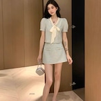 French Blouse Two-Piece Set