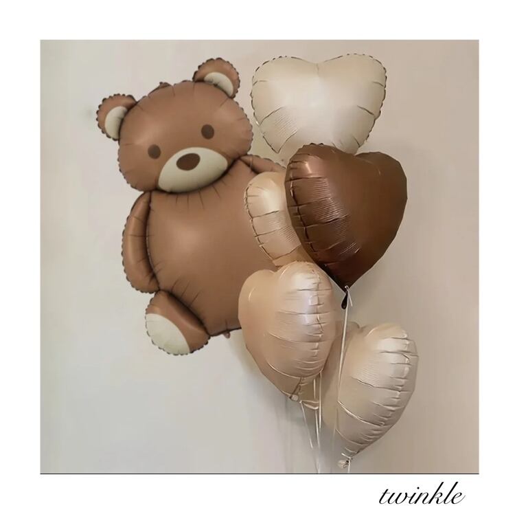 即納 kuma&heart balloon set