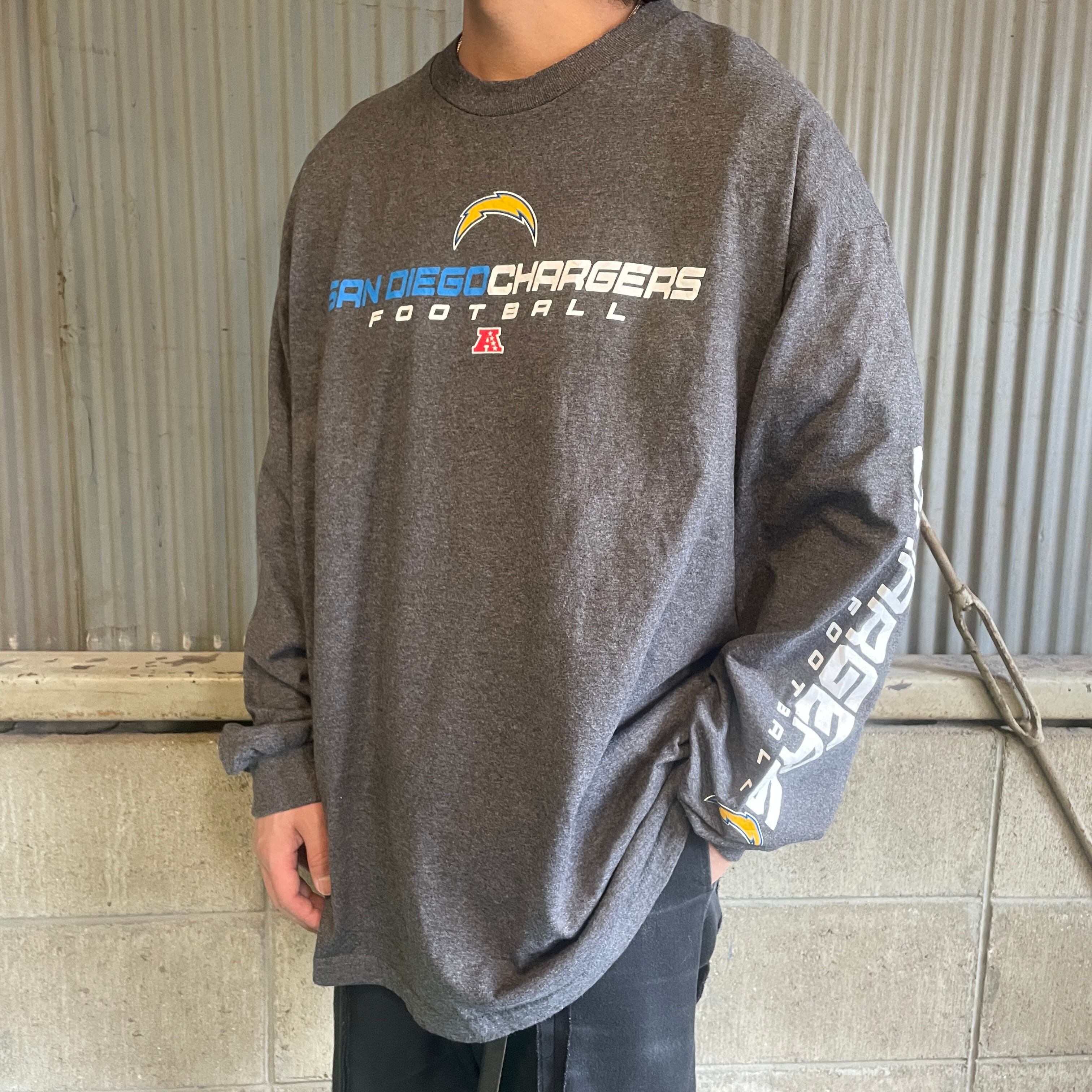 USA 古着 NFL ゲームシャツ サンディエゴチャージャーズ ロゴ ホワイト 00年代 LOGO7 NFL サンディエゴ・チャージャーズ チームロゴ 刺繍