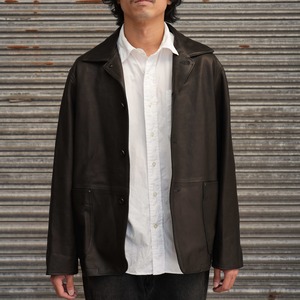 ULTERIOR(アルテリア) 26AW "CALF LEATHER COVERALL JKT" -BLACK-