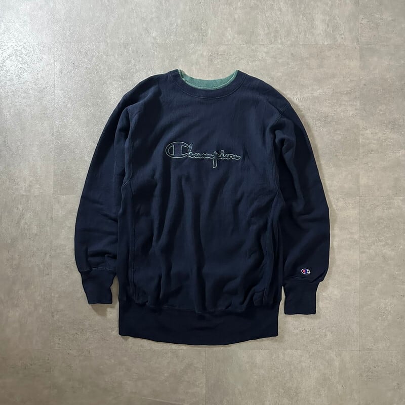 90s Champion リバースウィーブ ネイビー スウェットシャツ XLサイズ