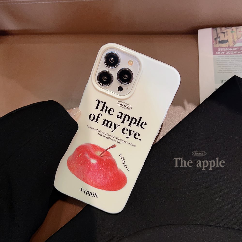 iPhone15対応】溶けちゃった！真っ赤なりんご オシャレ アート カメラ