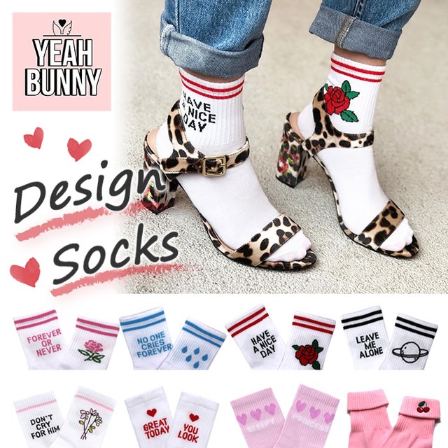 【YEAH BUNNY】design socks  レディース ソックス