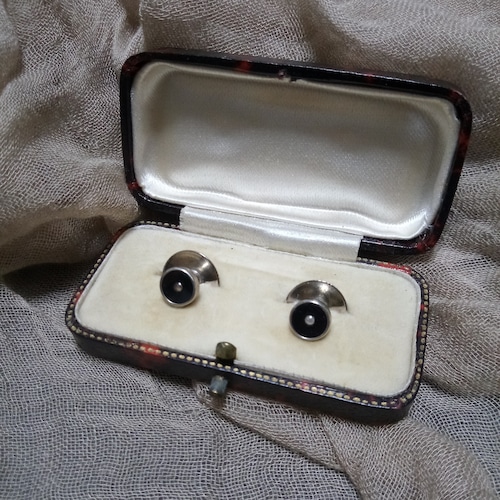 Vintage Black Dress Studs set with Box