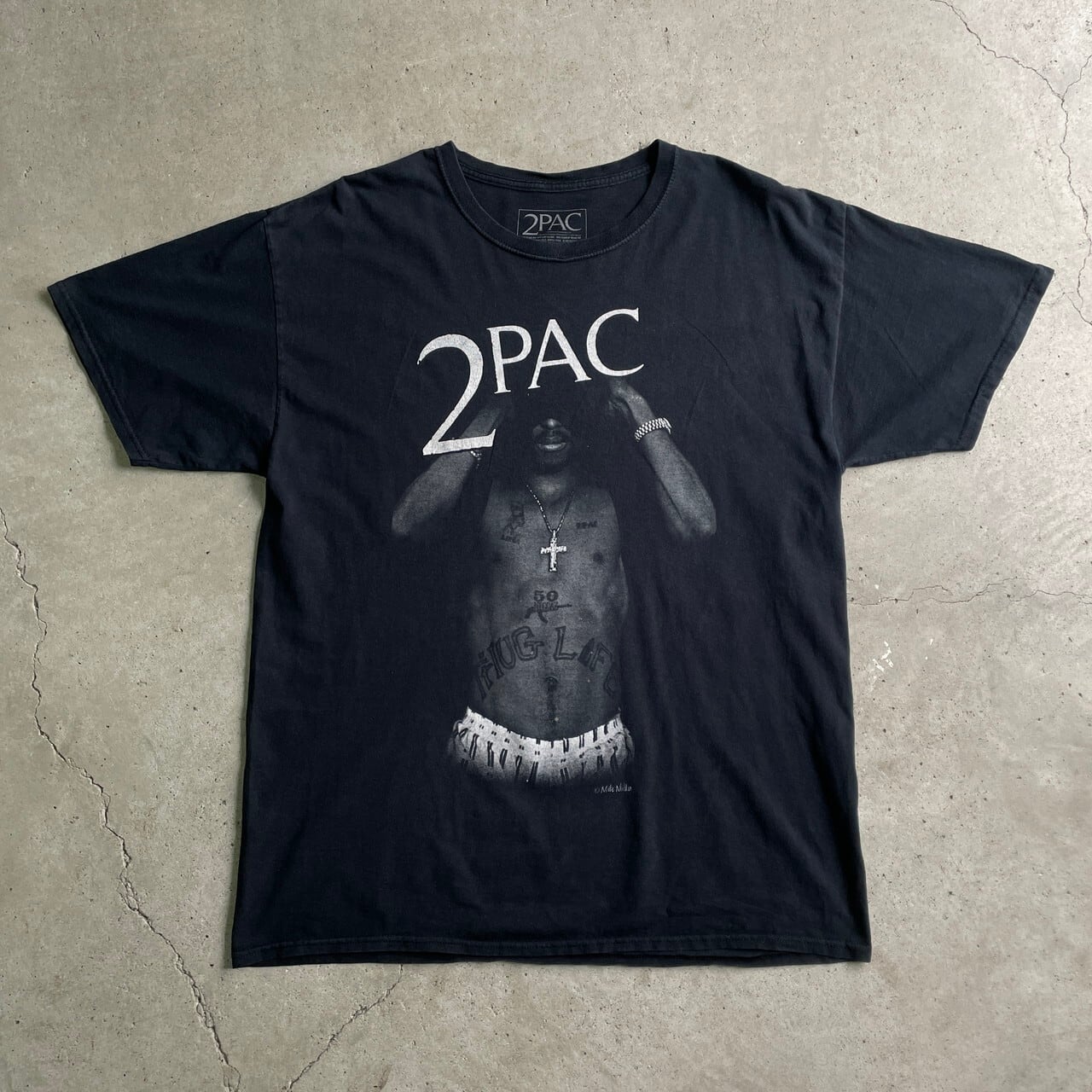 2PAC フォトプリント ラップTシャツ メンズL 古着 TUPAC ツーパック 