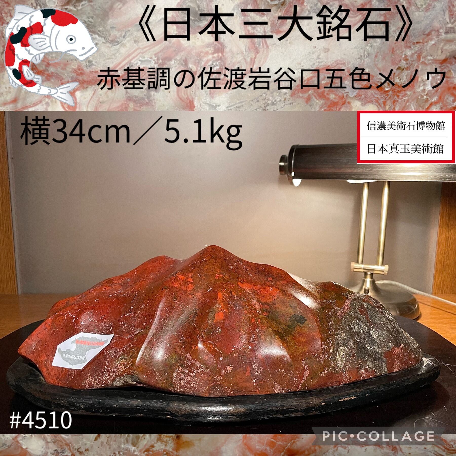 佐渡岩谷口五色メノウ | 信濃美術石博物館