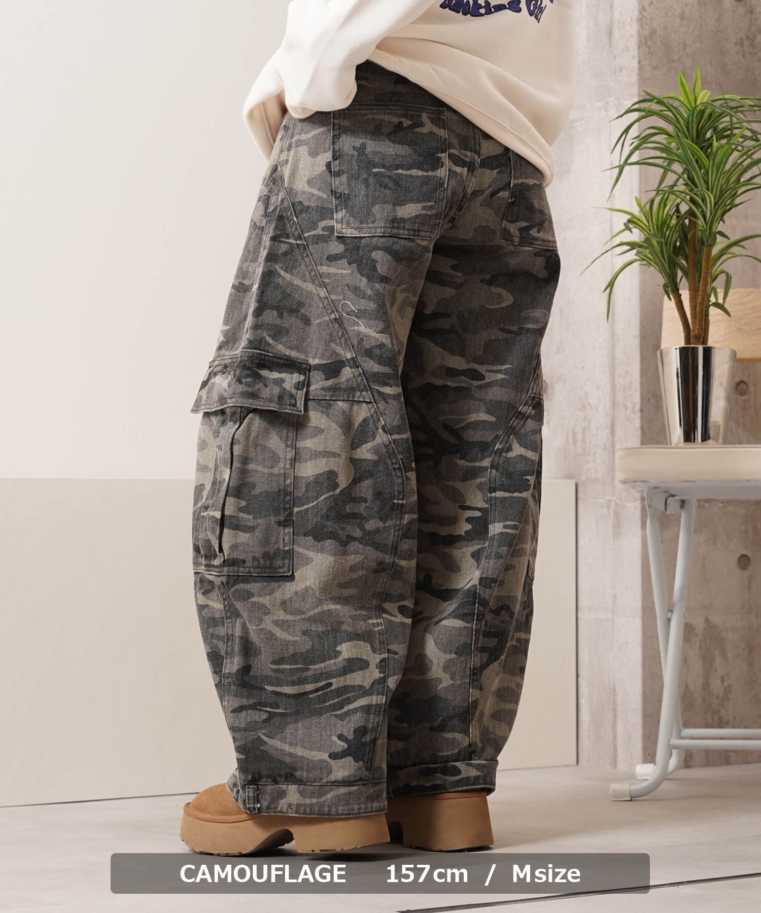 ◇カモフラ バレルレッグ カーゴパンツ◇gt-c25101 | 1111clothing