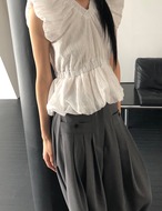 【新作5％OFF・3日間】Pocket Pin-tuck Slacks_2colors