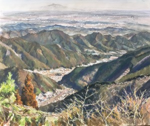 水彩 #10「御岳山頂より」F4 / Wate Color #10 "From the summit of Mt. Mitake" F4