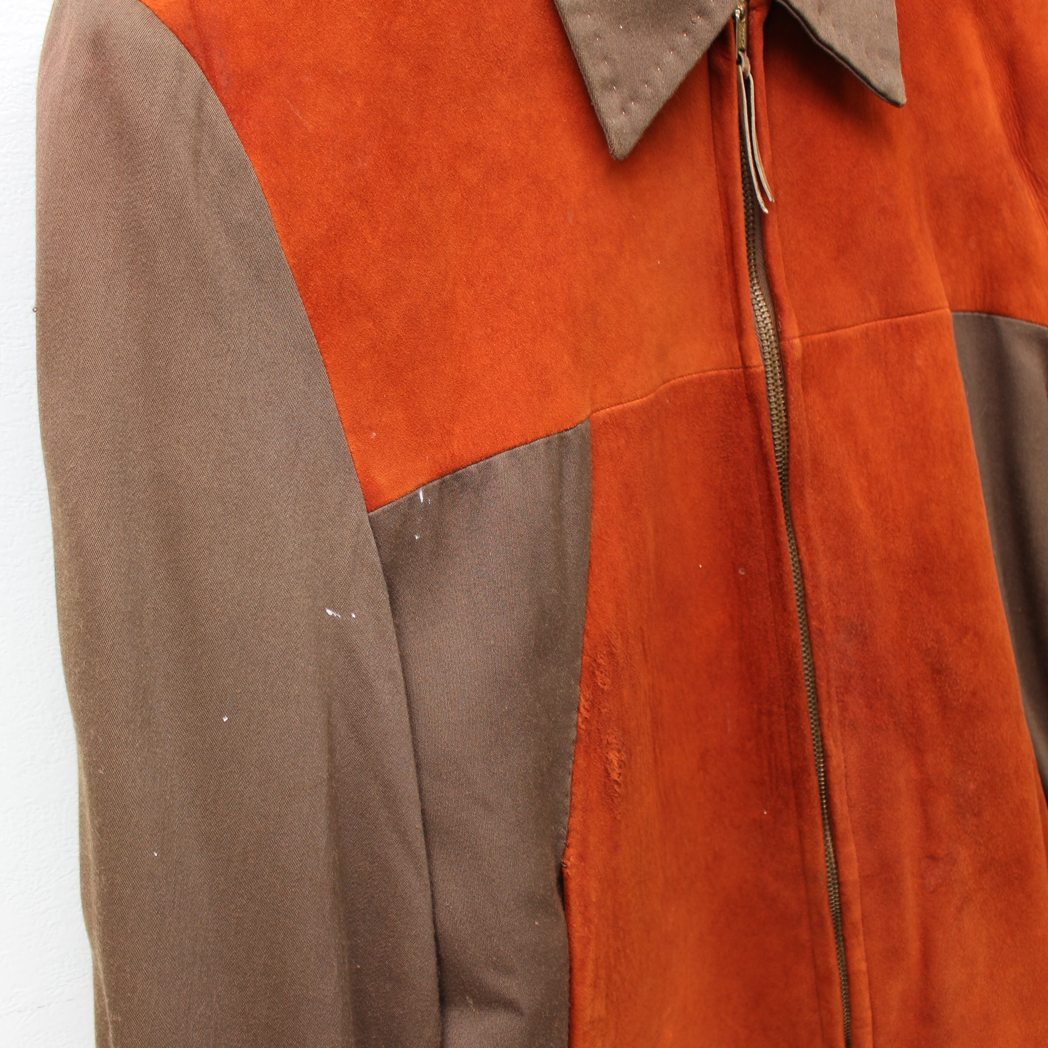 SPECIAL ITEM* 50's USA VINTAGE Airman GABARDINE WOOL LEATHER