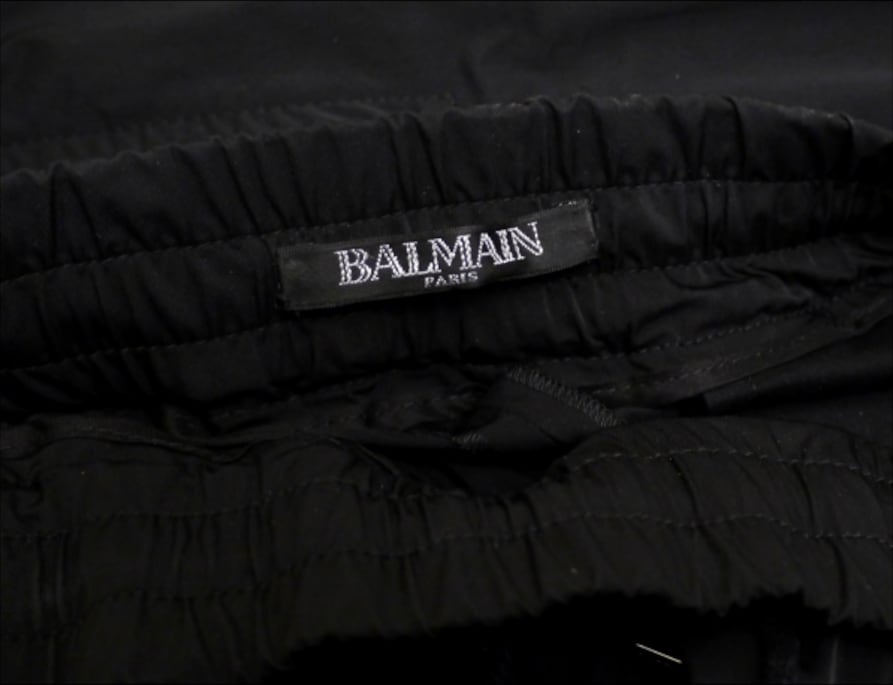 美品◇ BALMAIN PARIS バルマン 側章 バンド サイドライン イージー