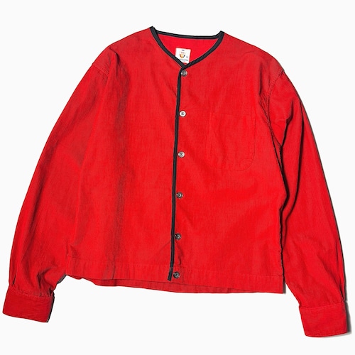Vintage 60~70's【B.V.D. International Club】Collarless Corduroy Shirt