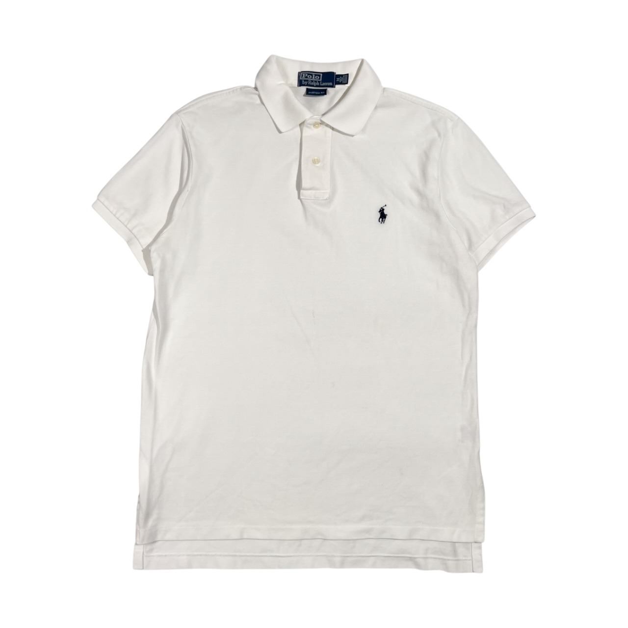00s Polo by Ralph Lauren ラルフローレン CUSTOM FIT 鹿の子 半袖 ポロシャツ  サイズ M /ホワイト系 メンズ アメカジ