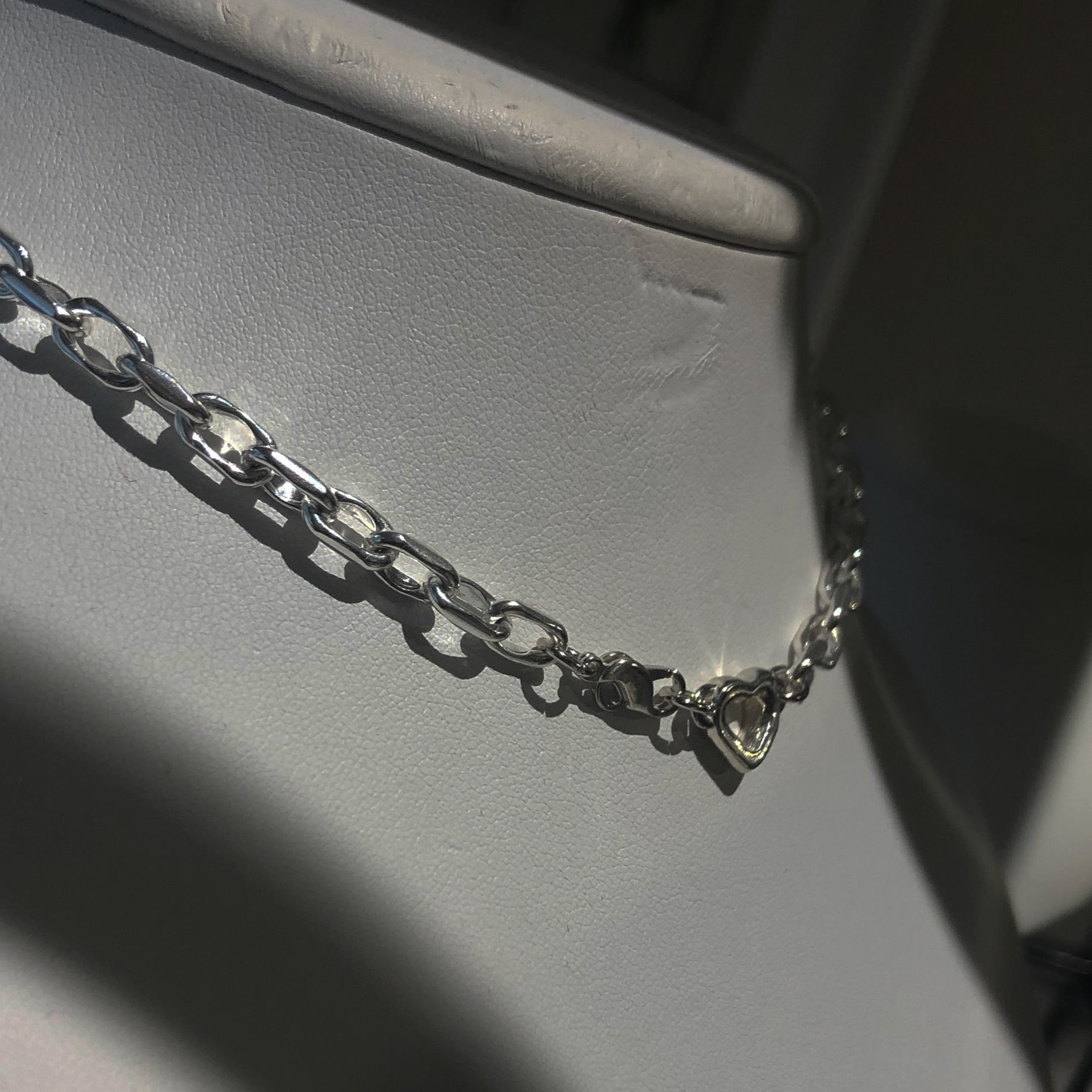 bone HEART chain necklace silver925 #LJ20016N | LANIE
