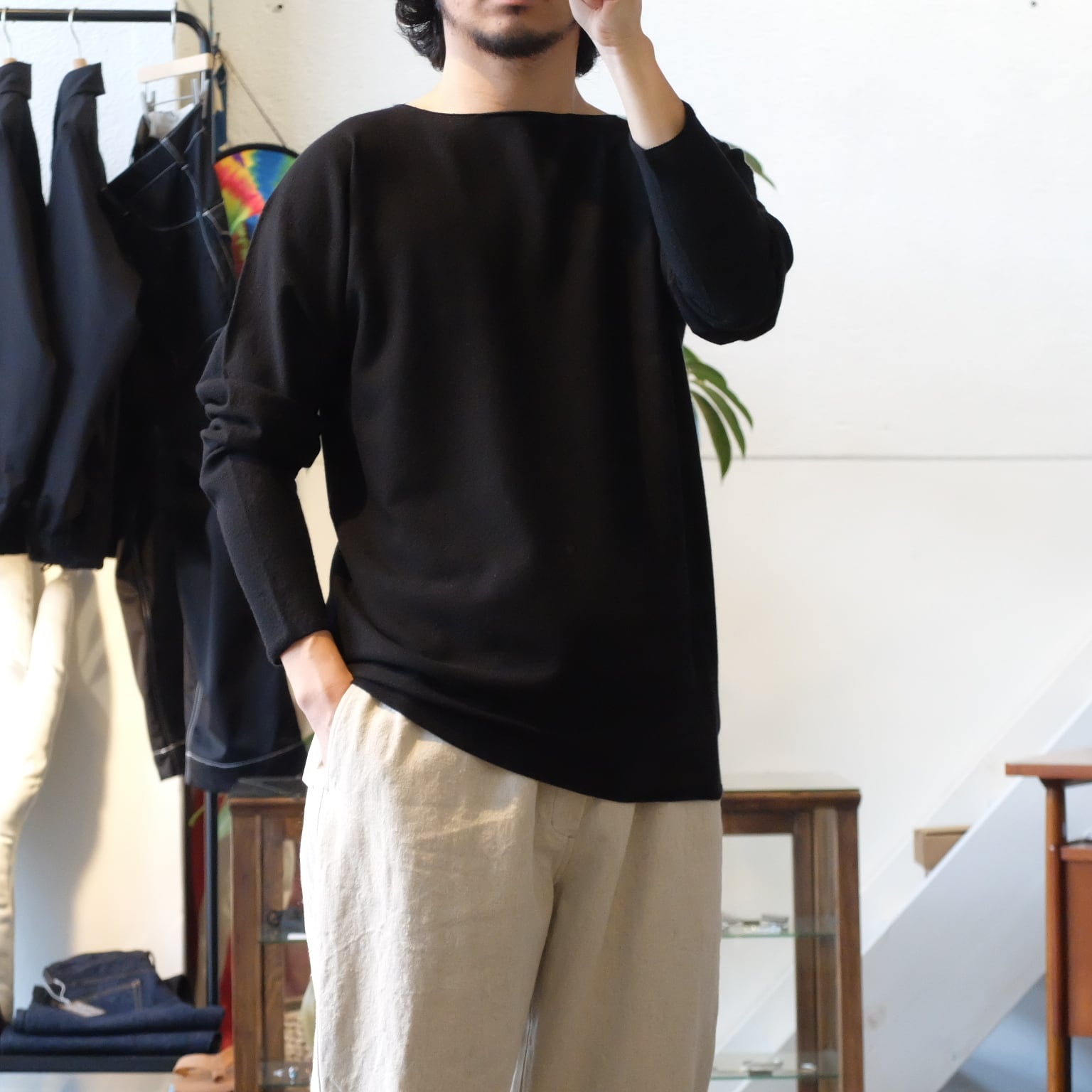 MITTAN＜ミッタン＞強撚ウールニット長袖 | Inhigh