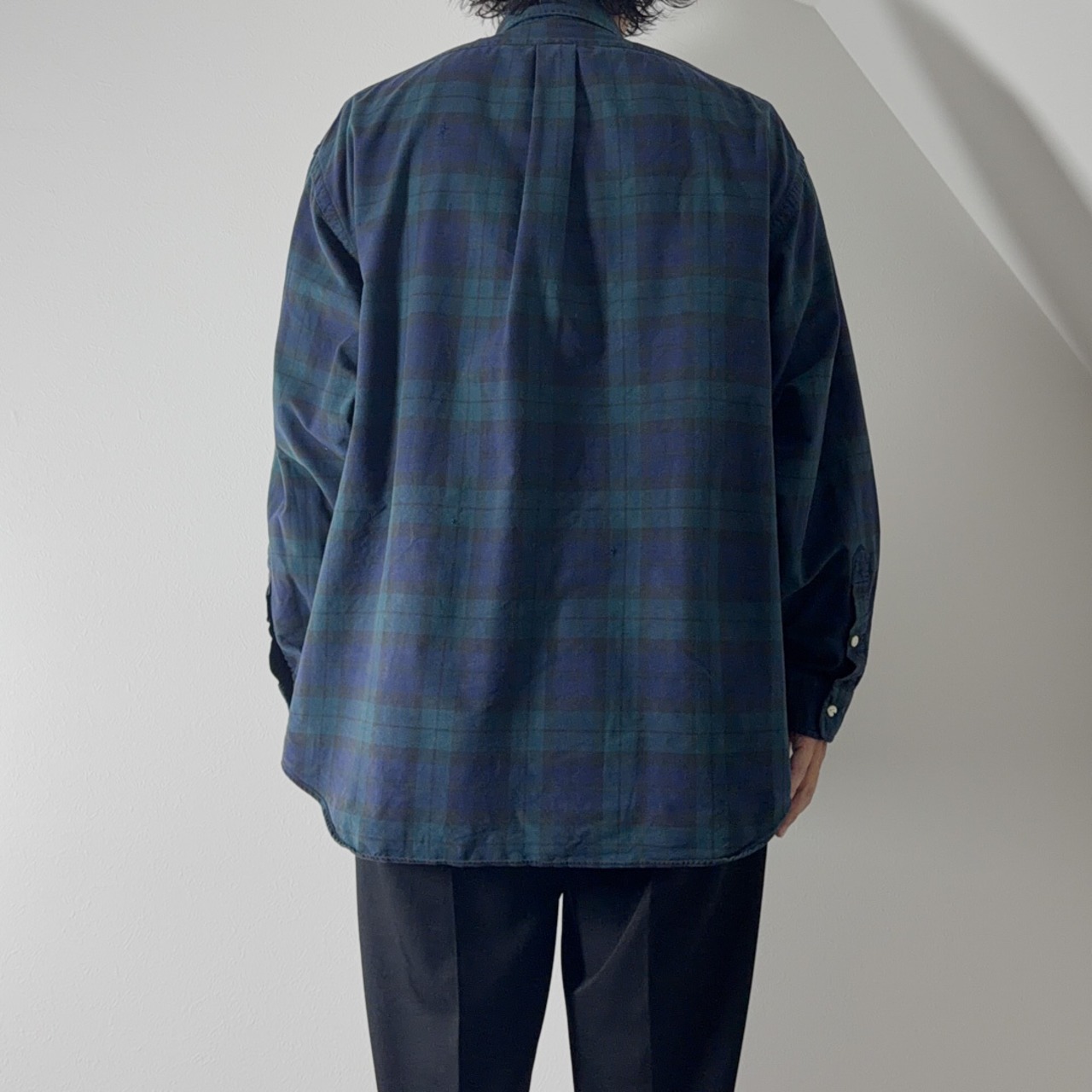 90s Ralph Lauren black watch "The Big Shirt" [XL] 古着 - 18