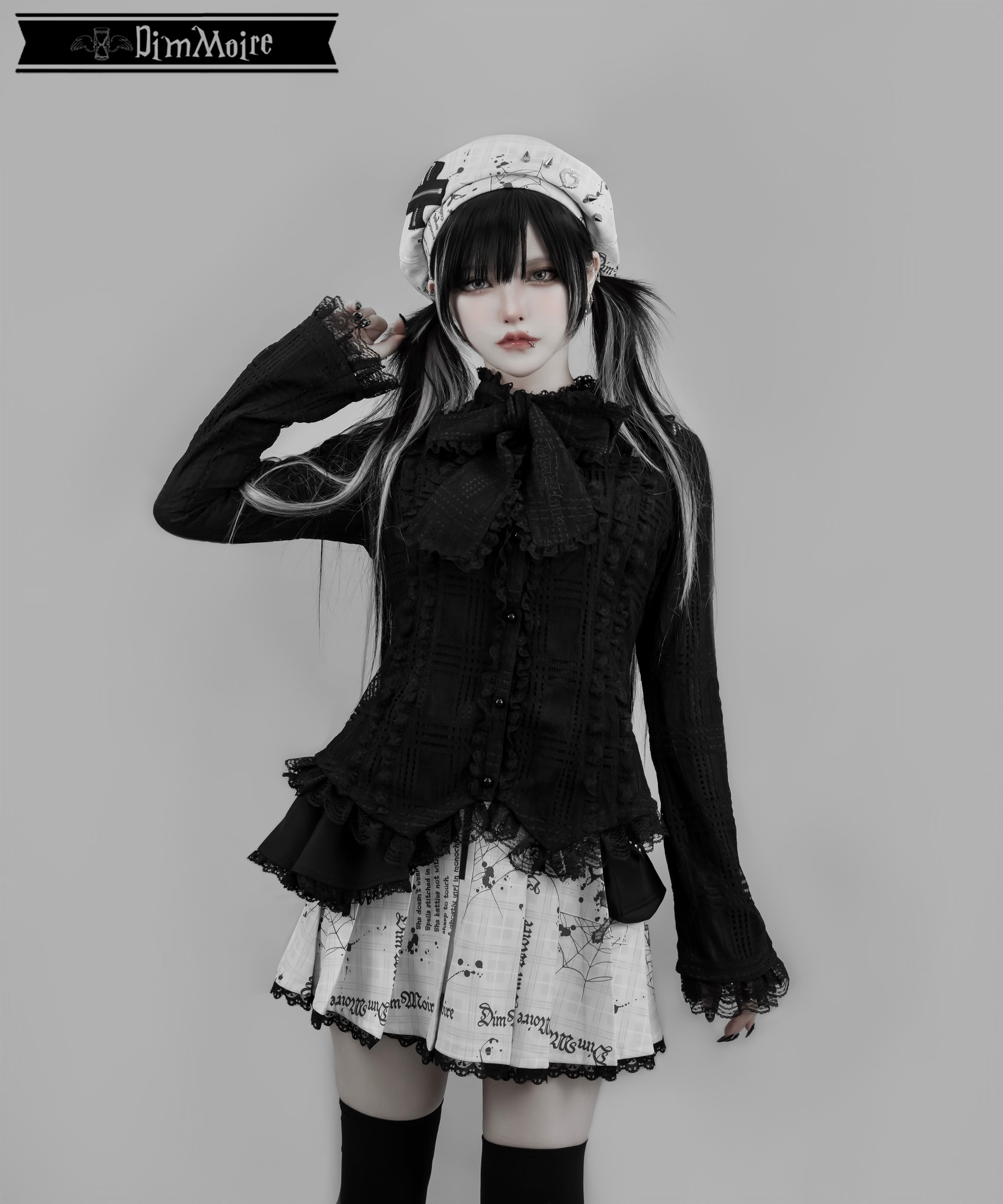 荊棘リボンタイブラウス【Black】 | DimMoire