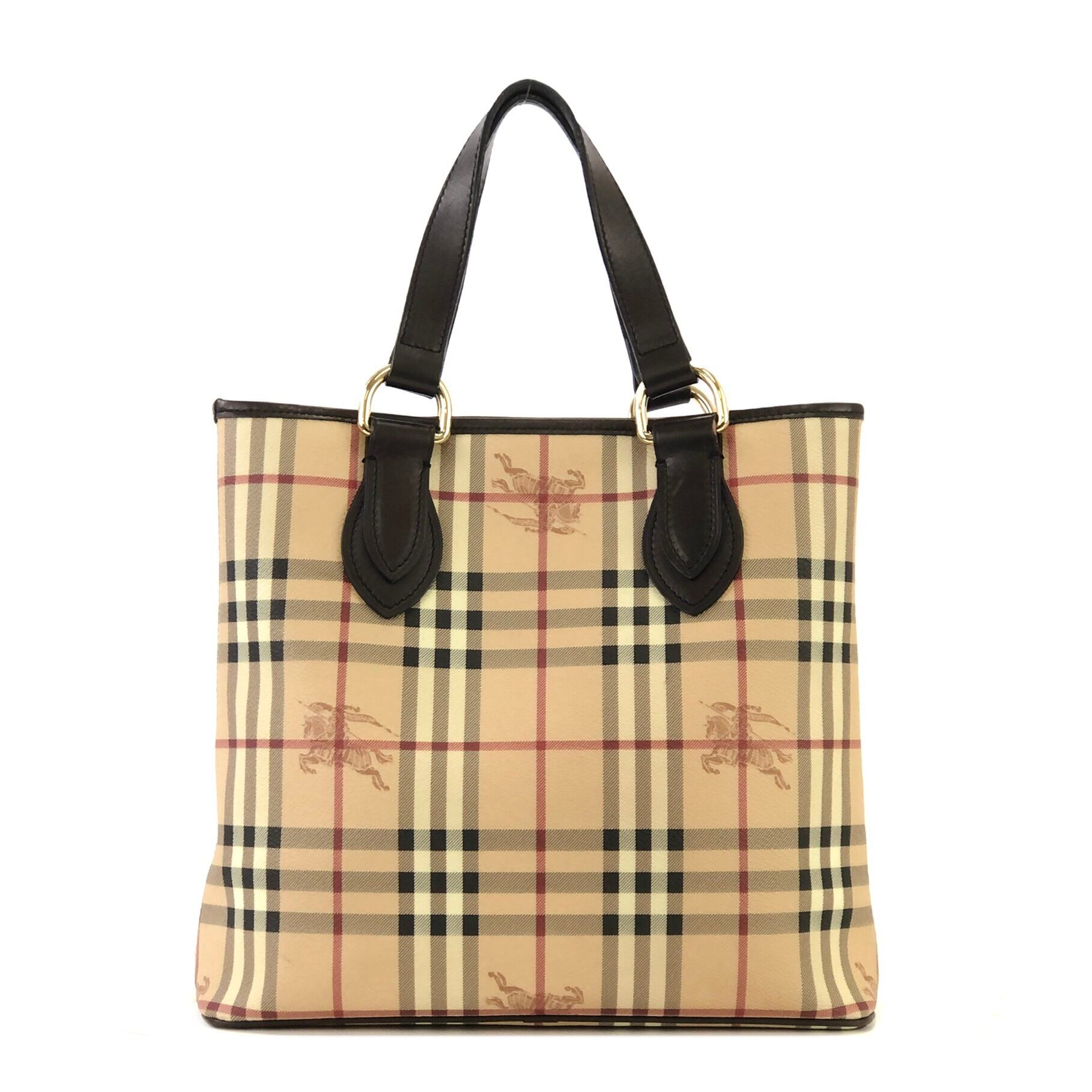 Burberry バーバリー ハンドバッグ PVC レザー ノバチェック 【公式通販】