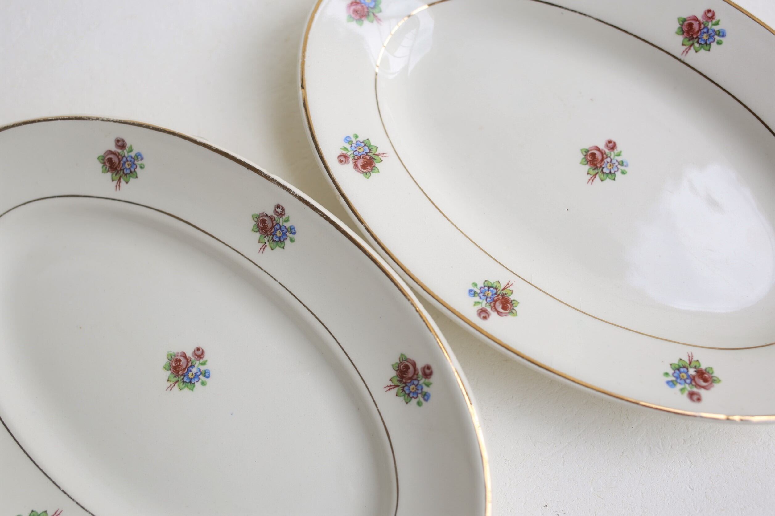 フランス アンティーク ヴィンテージ MOULIN DES LOUPS オーバル皿 N-03901