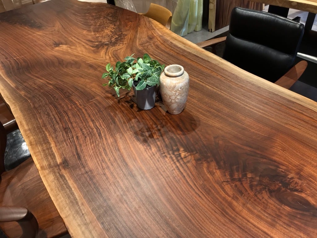 ウォールナット_2900×1000-900×55_横浜元町店_テーブル天板/一枚板