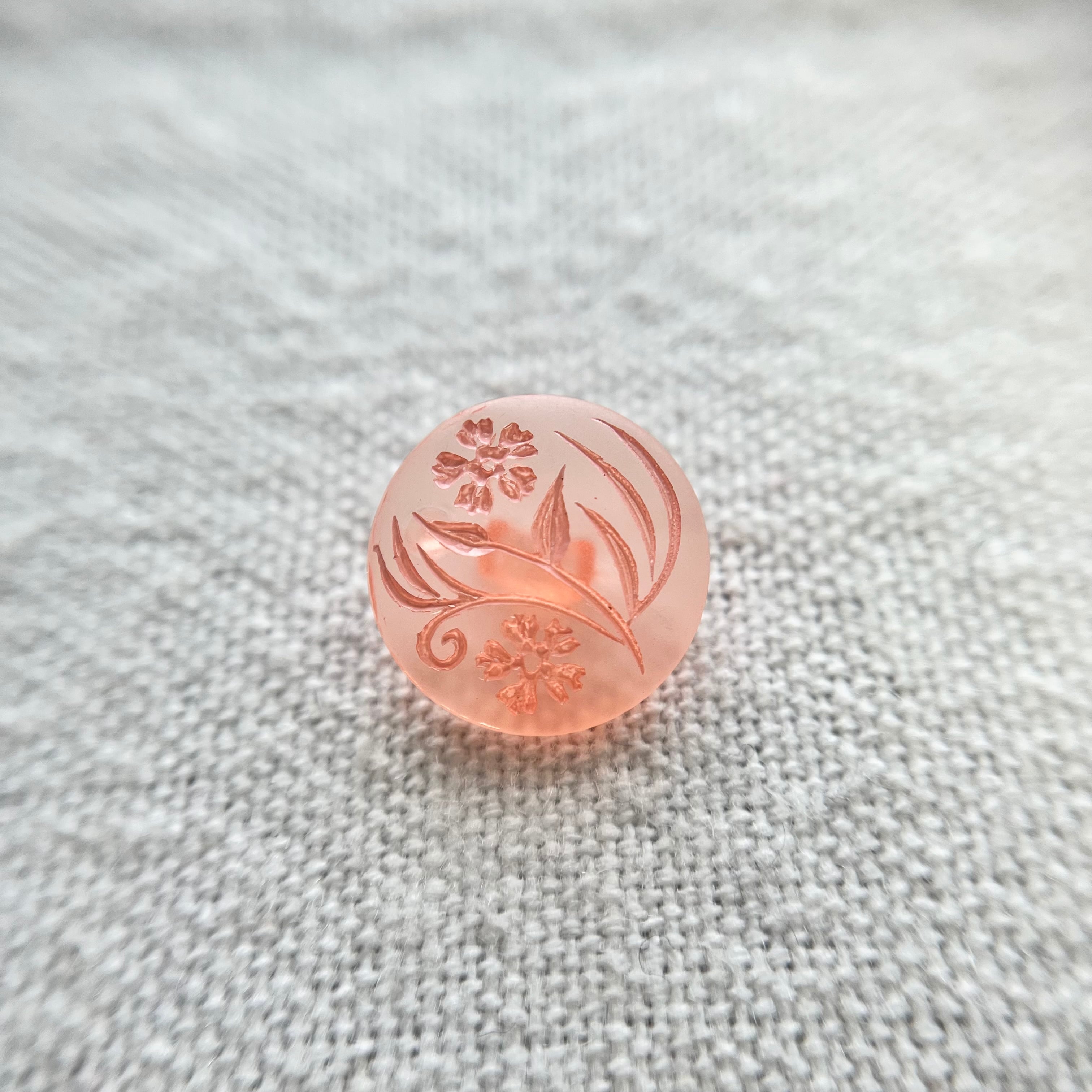 オレンジ 2輪フラワー 13mm