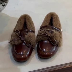 ファーコンビリボンローファー　2litr05899