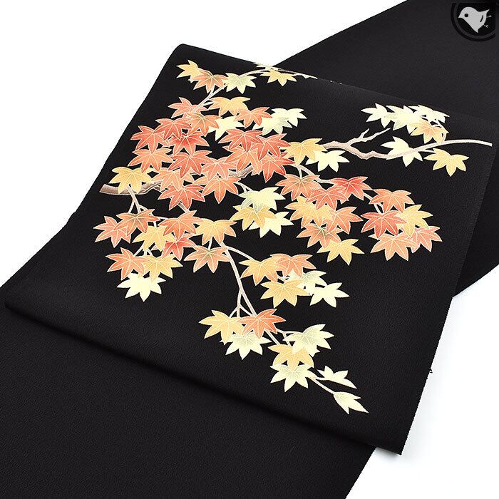 JAZZ 秀美 落款入 十日町友禅 手描き 音符 九寸名古屋帯 未使用品 正絹