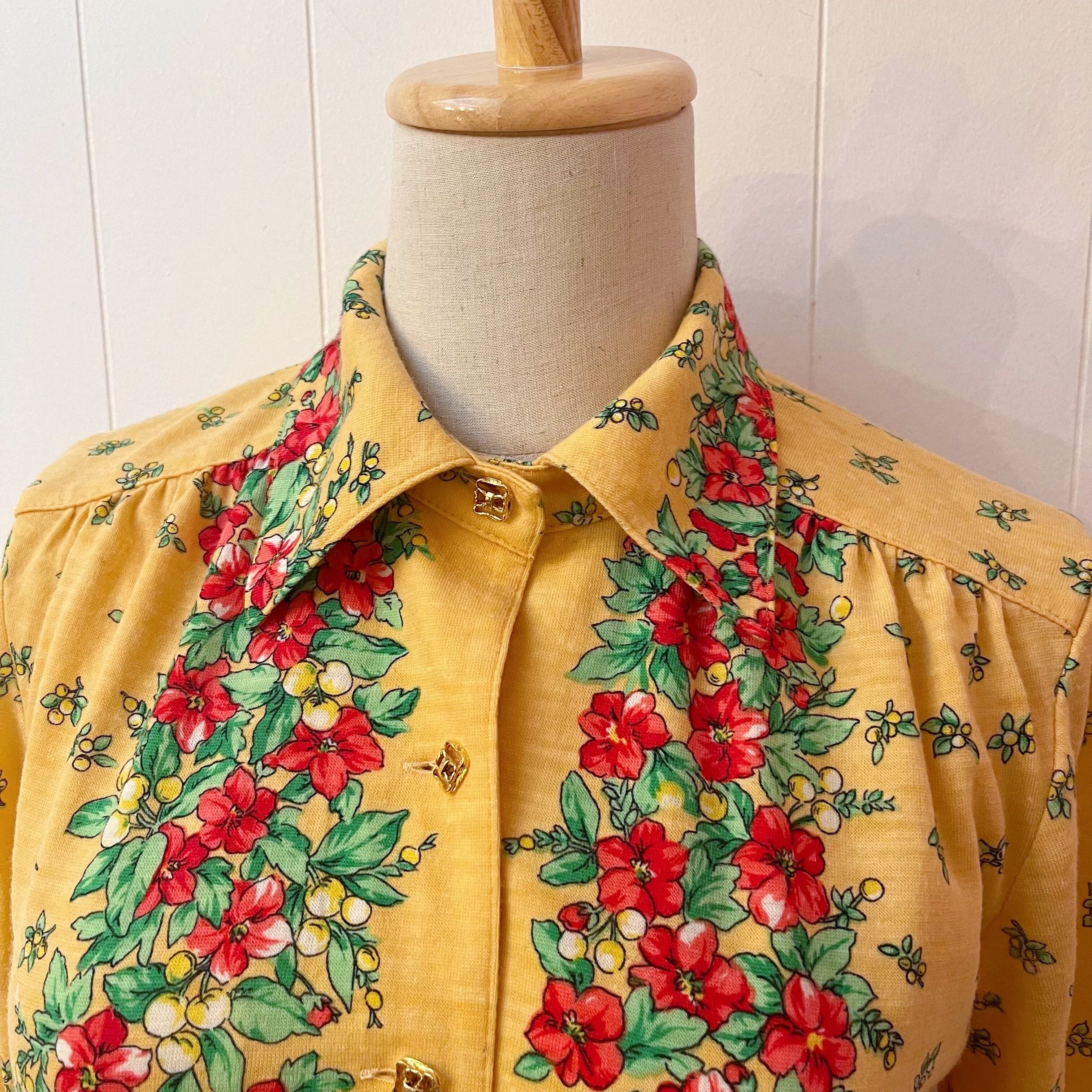 flower line yellow gather one-piece