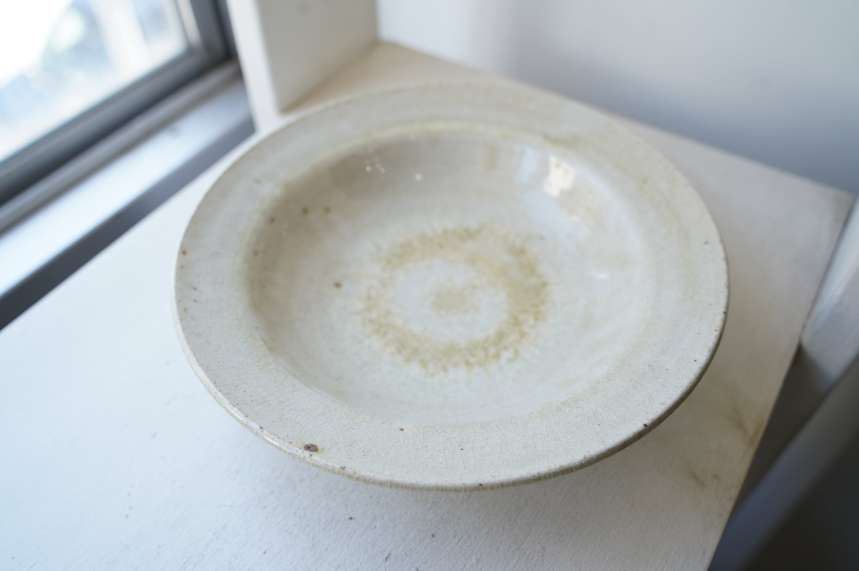 44 6寸深リム皿 灰粉引 北岡幸士 2