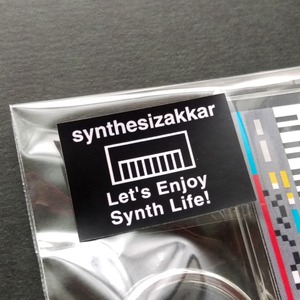 【シール】Let's Enjoy Synth Life！シンセサイザッカー シール小　5枚セット