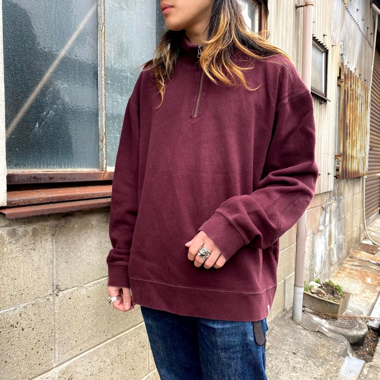 Carhartt☆カーハート　ワンポイントロゴ　ハーフジップ　スウェット　XXL