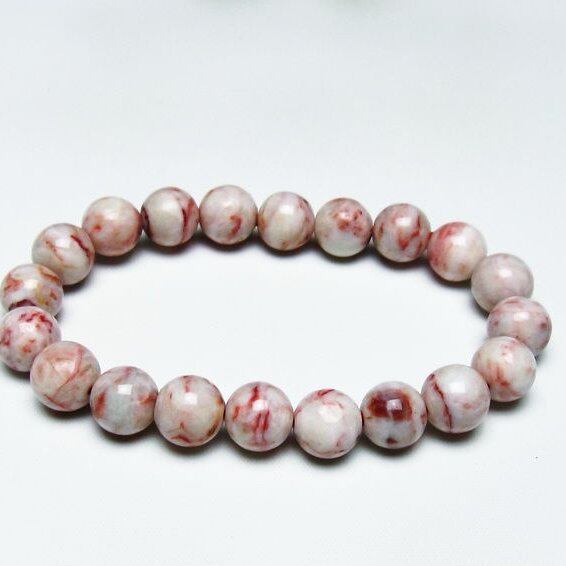 シナバーインクォーツ ブレスレット 10mm 一点物 メール便可 [M便 1/10] 111-44230