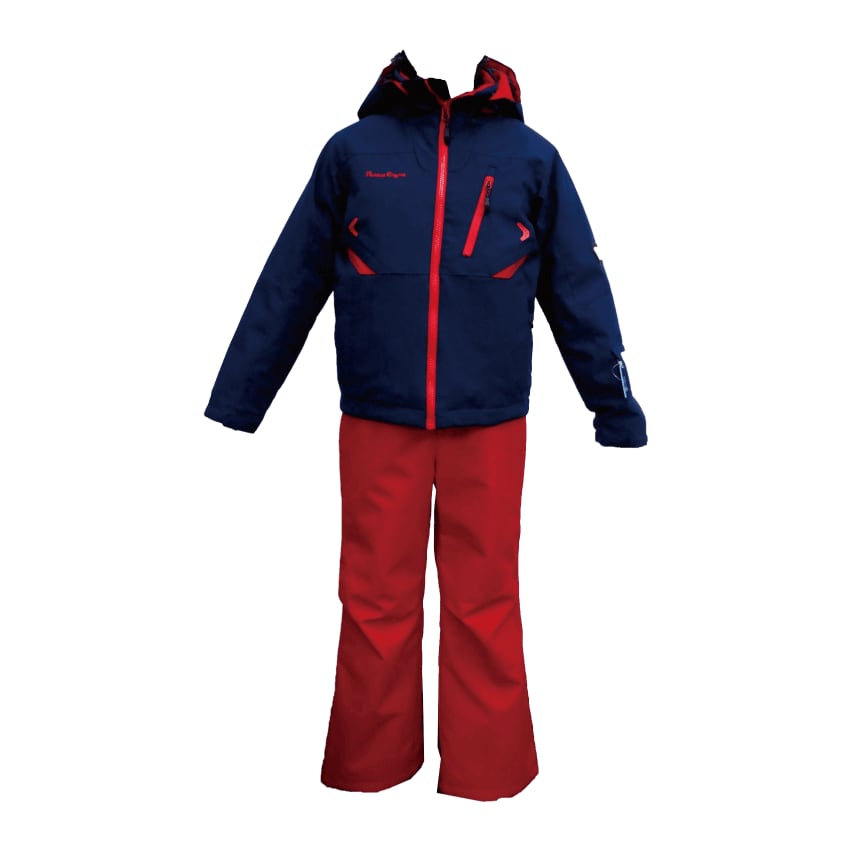スキーウェア ネイビー/レッド サロペット Firebird phenix