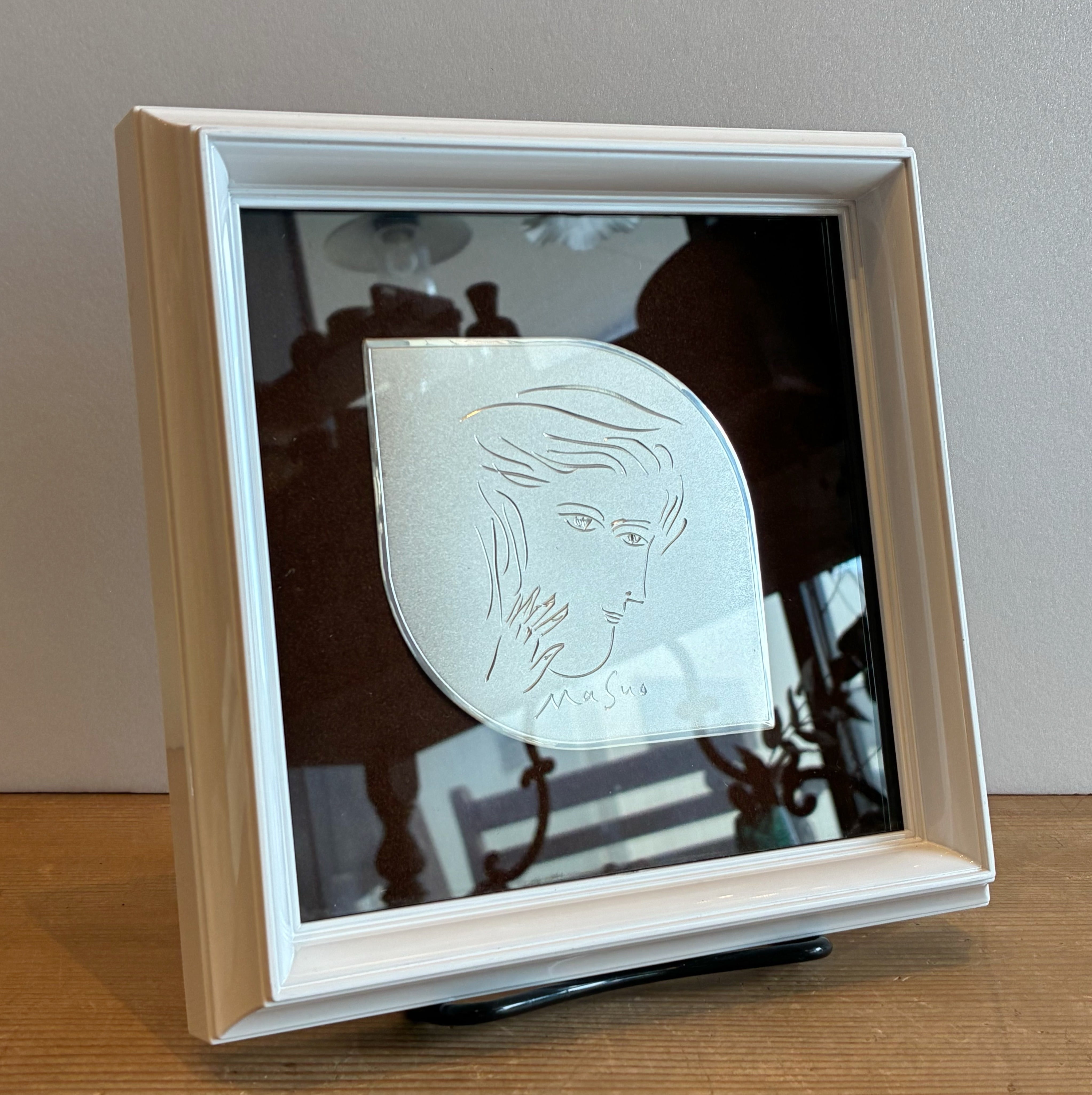 池田満寿夫 挿絵 フレーム付き 風の女」彫金アートフレーム【池田満寿夫】 | POTLATCH