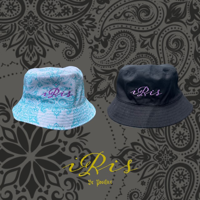 【iRis bucket hat】"Light blue × Black"